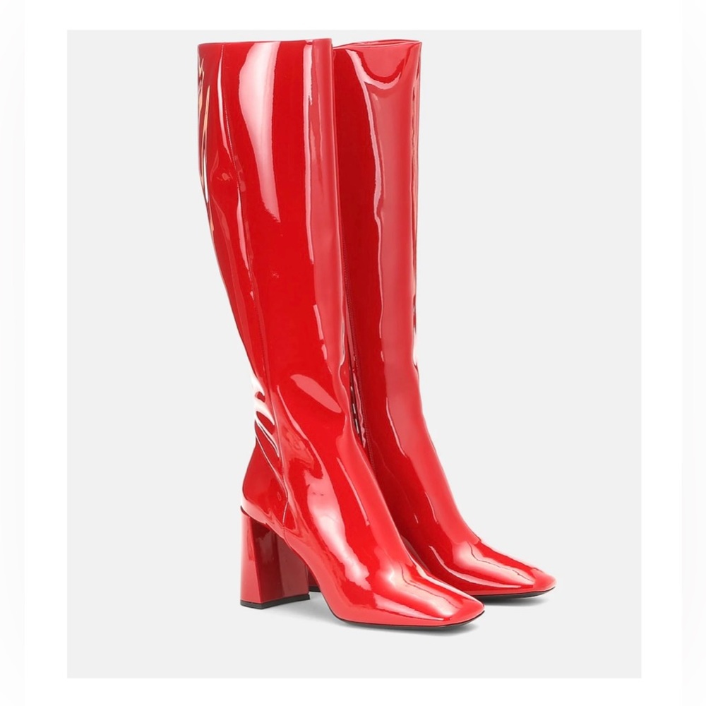 Prada, new patent leather boots, 8